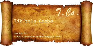 Tézsla Csaba névjegykártya