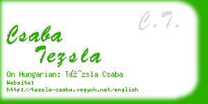csaba tezsla business card